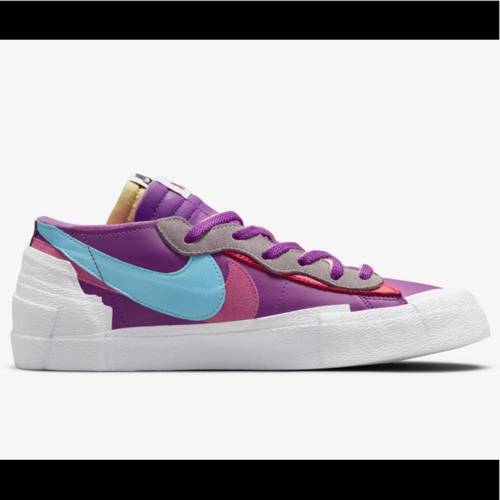 🔥🔥🔥 Like New NIKE SACAI KAWS Blazer Low Purple Dusk Unisex Sneakers 🔥🔥🔥 - Picture 7 of 17